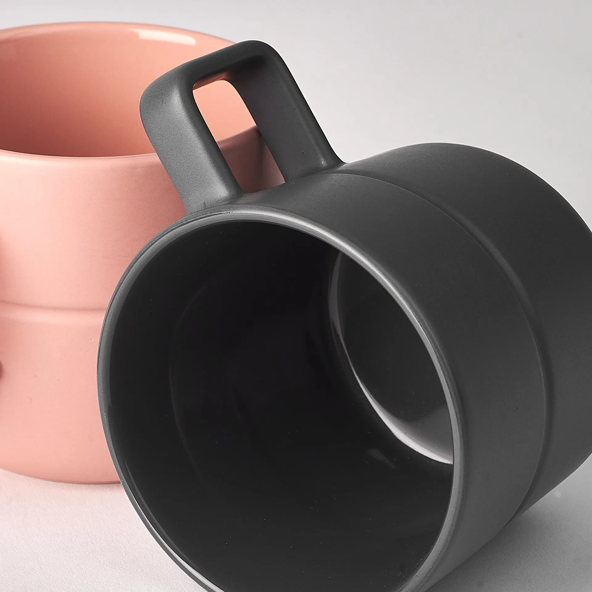 Tazza Lines 50 cl confezione da 2, grigio scuro NJRD