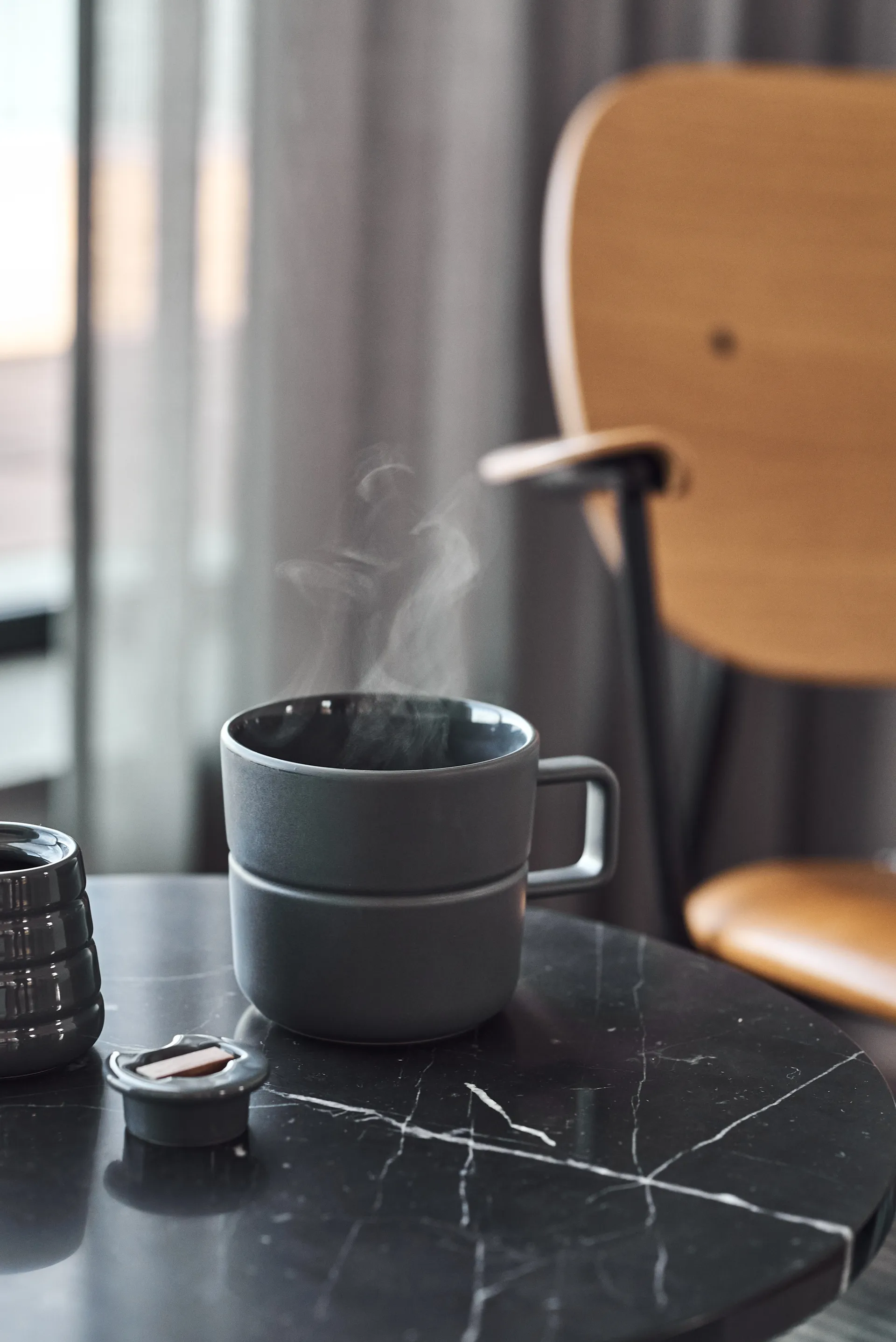 Tazza Lines 50 cl confezione da 2, grigio scuro NJRD