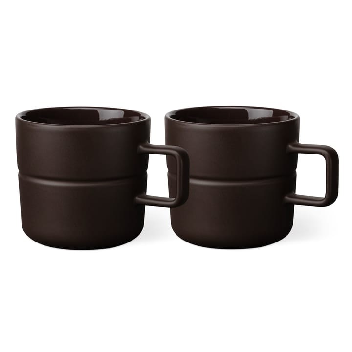 Tazza Lines 50 cl confezione da 2 - marrone - NJRD