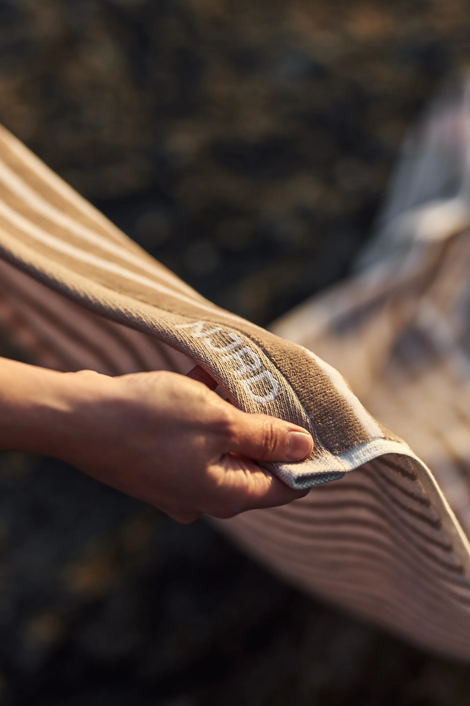 Telo da bagno Stripes 70x140 cm, Beige NJRD