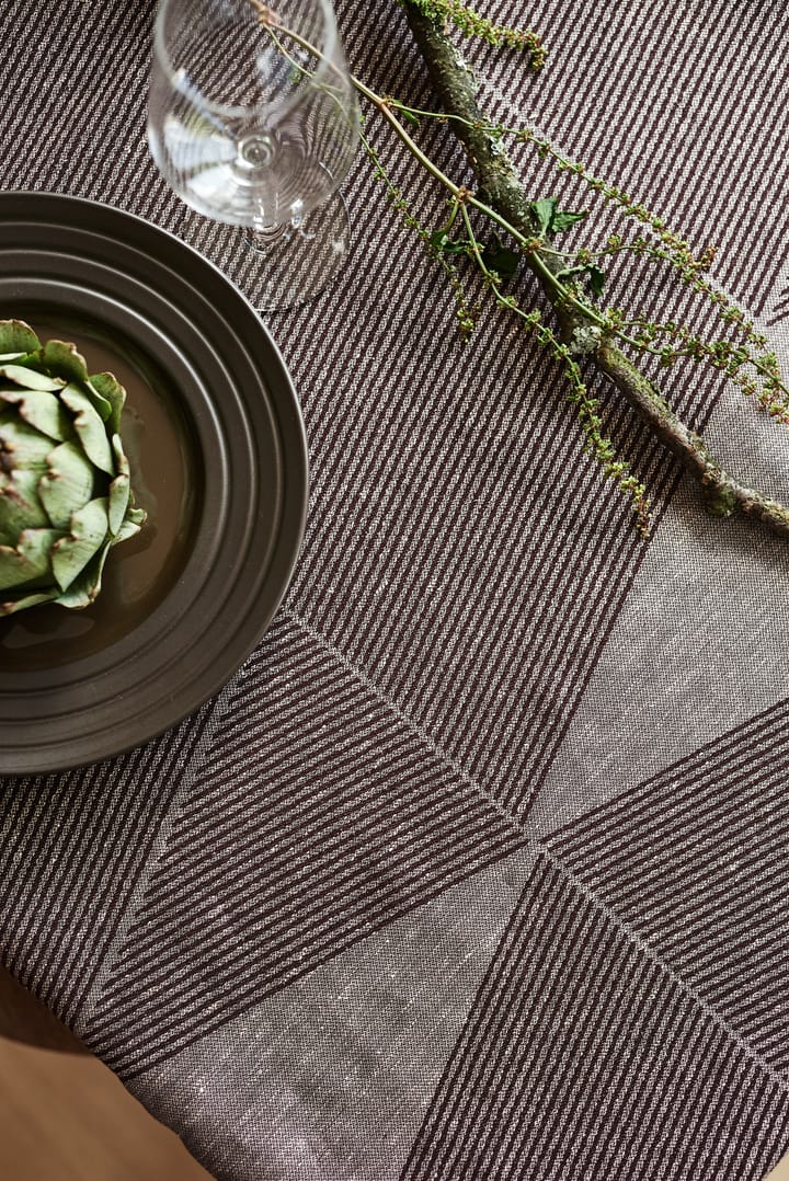 Tovaglia Geometric 147x250 cm, Marrone-bianco NJRD
