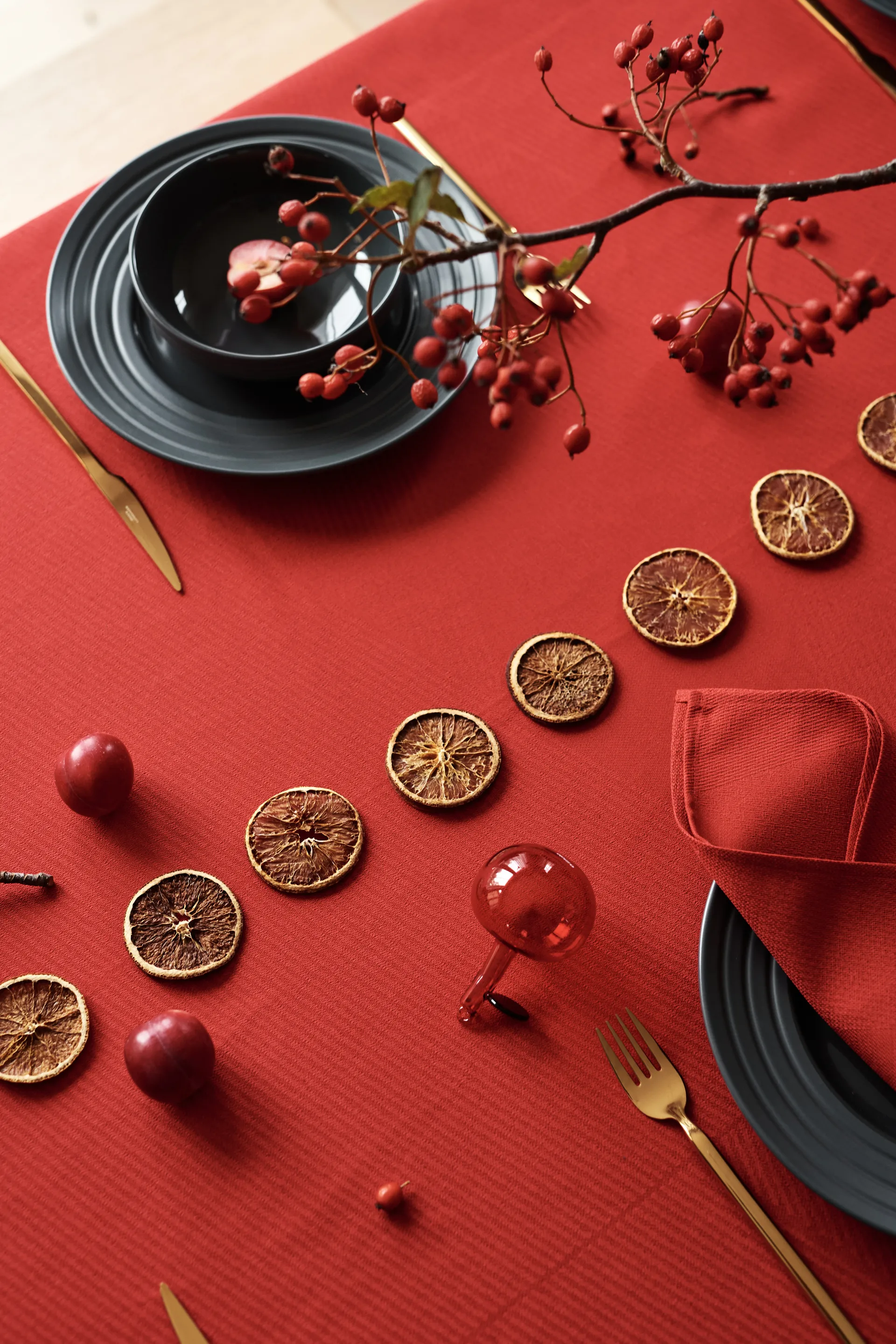 Tovaglia Geometric 147x250 cm, Rosso NJRD