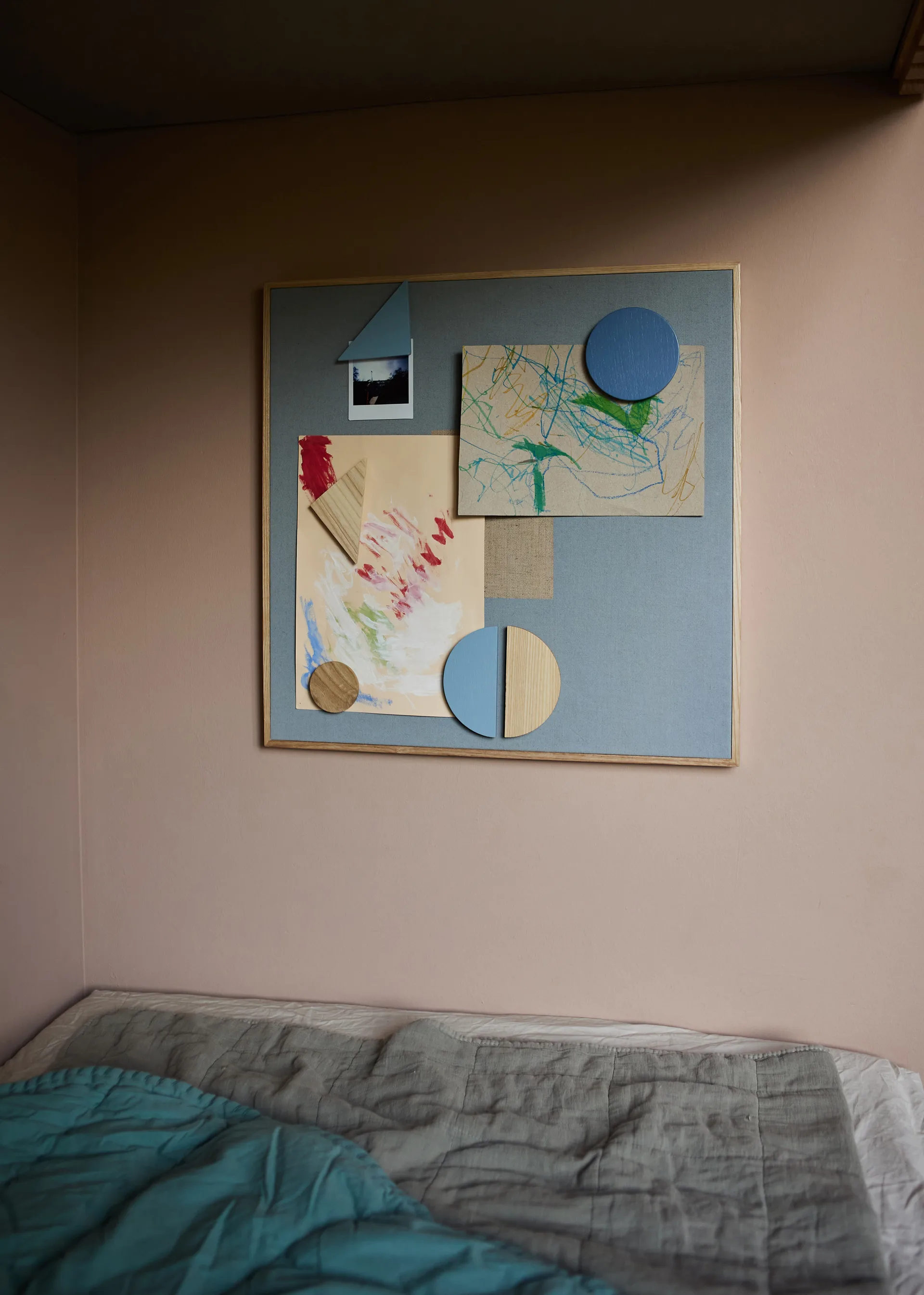 Bacheca Noticeboard + 3 magneti, Blu Nofred