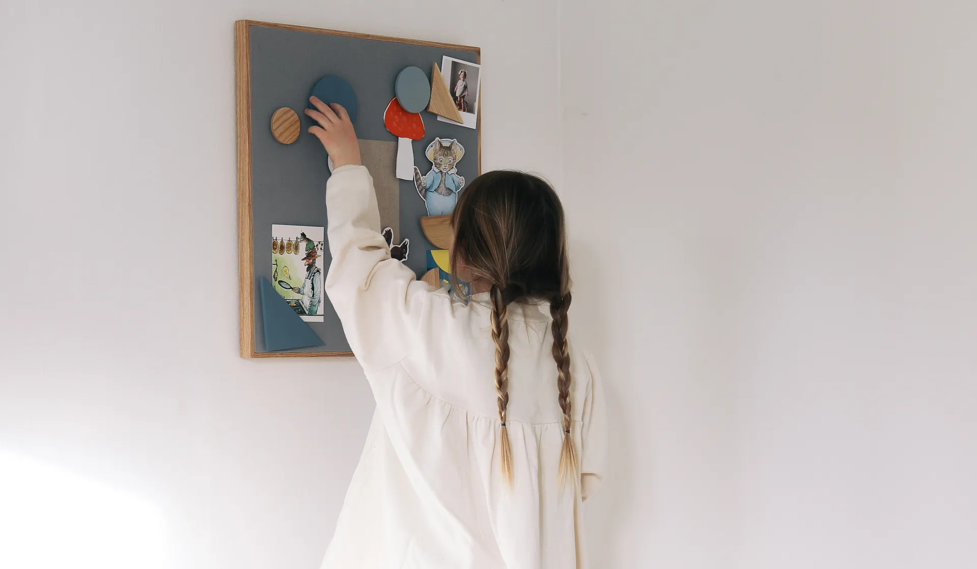 Bacheca Noticeboard + 3 magneti, Blu Nofred