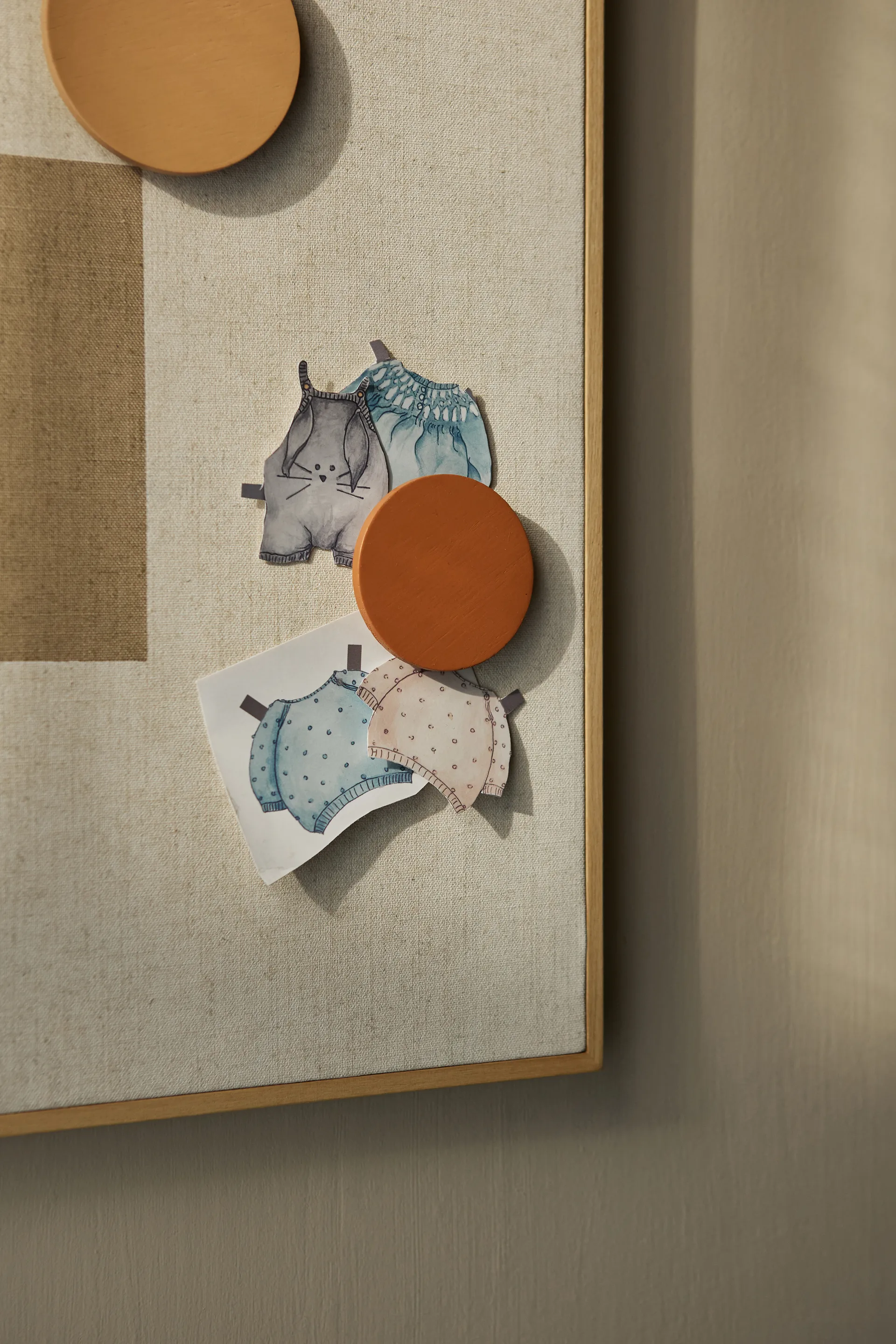 Bacheca Noticeboard + 3 magneti, Sabbia Nofred