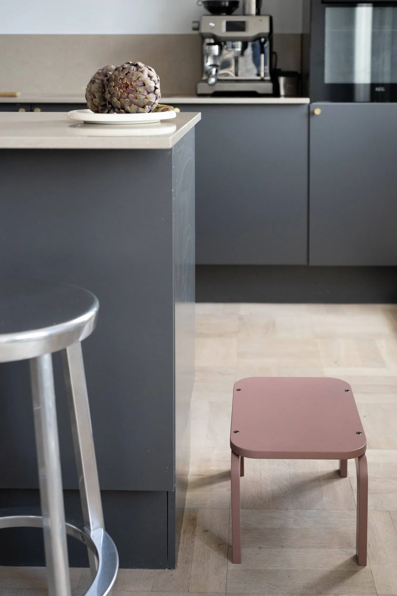 Kiddo Step Seat sgabello, Dusty rose Nofred