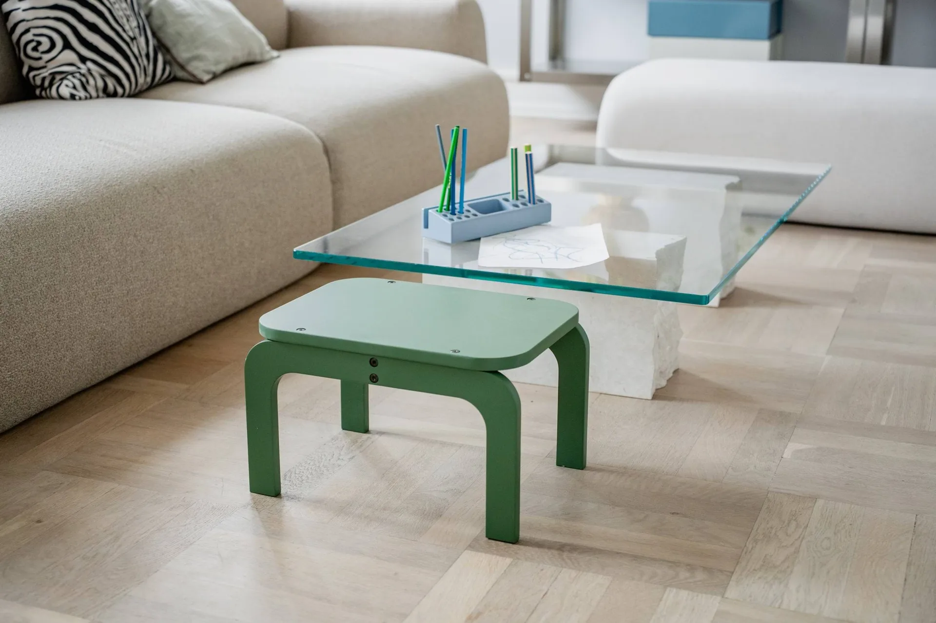 Kiddo Step Seat sgabello, Verde Nofred