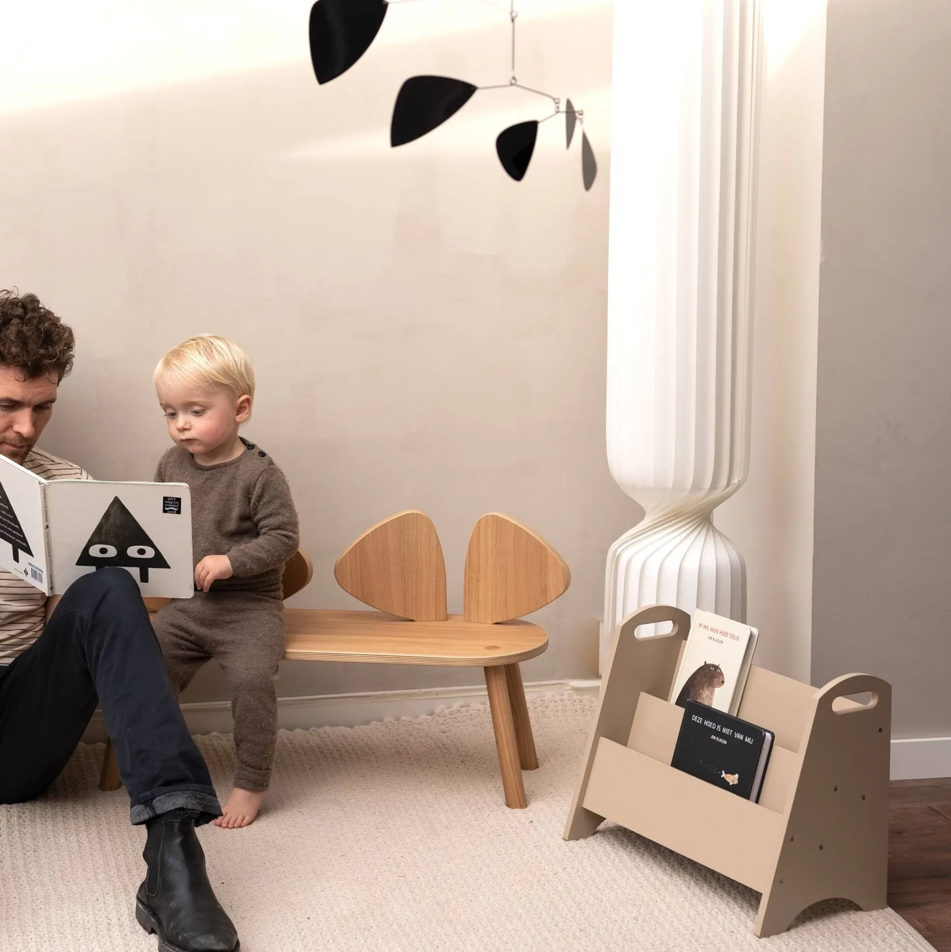Libreria per bambini Book Holder, Beige Nofred