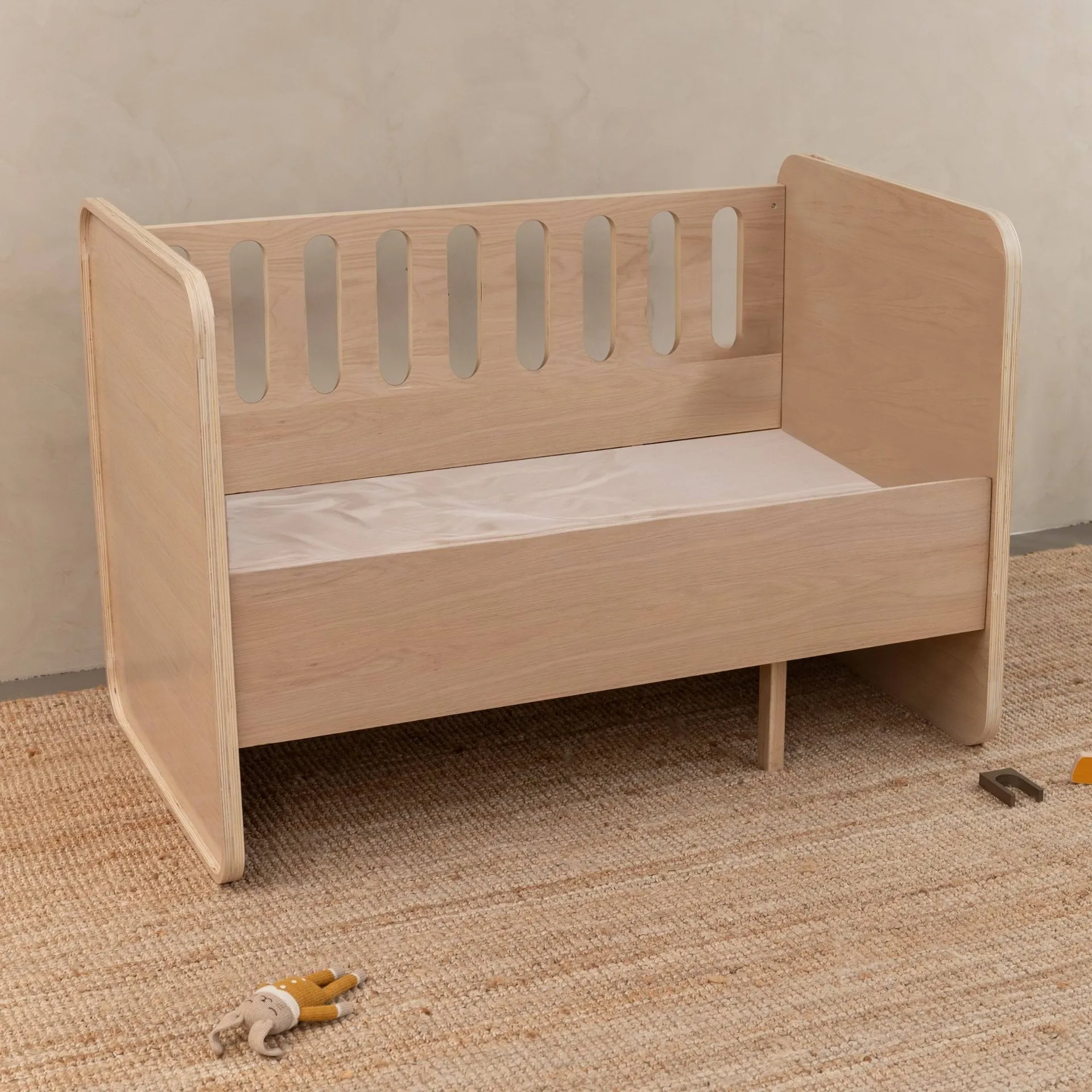 Materasso sagomato per letto baby e junior 2 parti, Bianco Nofred