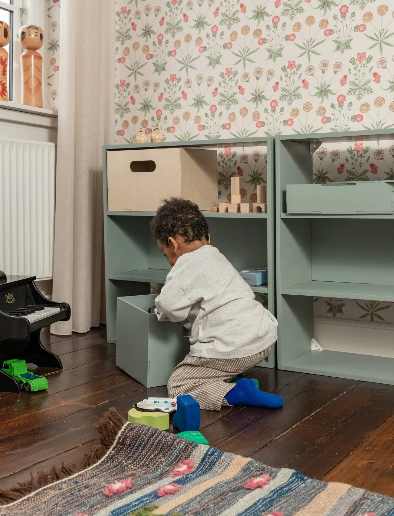 Mensola per bambini Kiddo Shelving, Verde oliva Nofred
