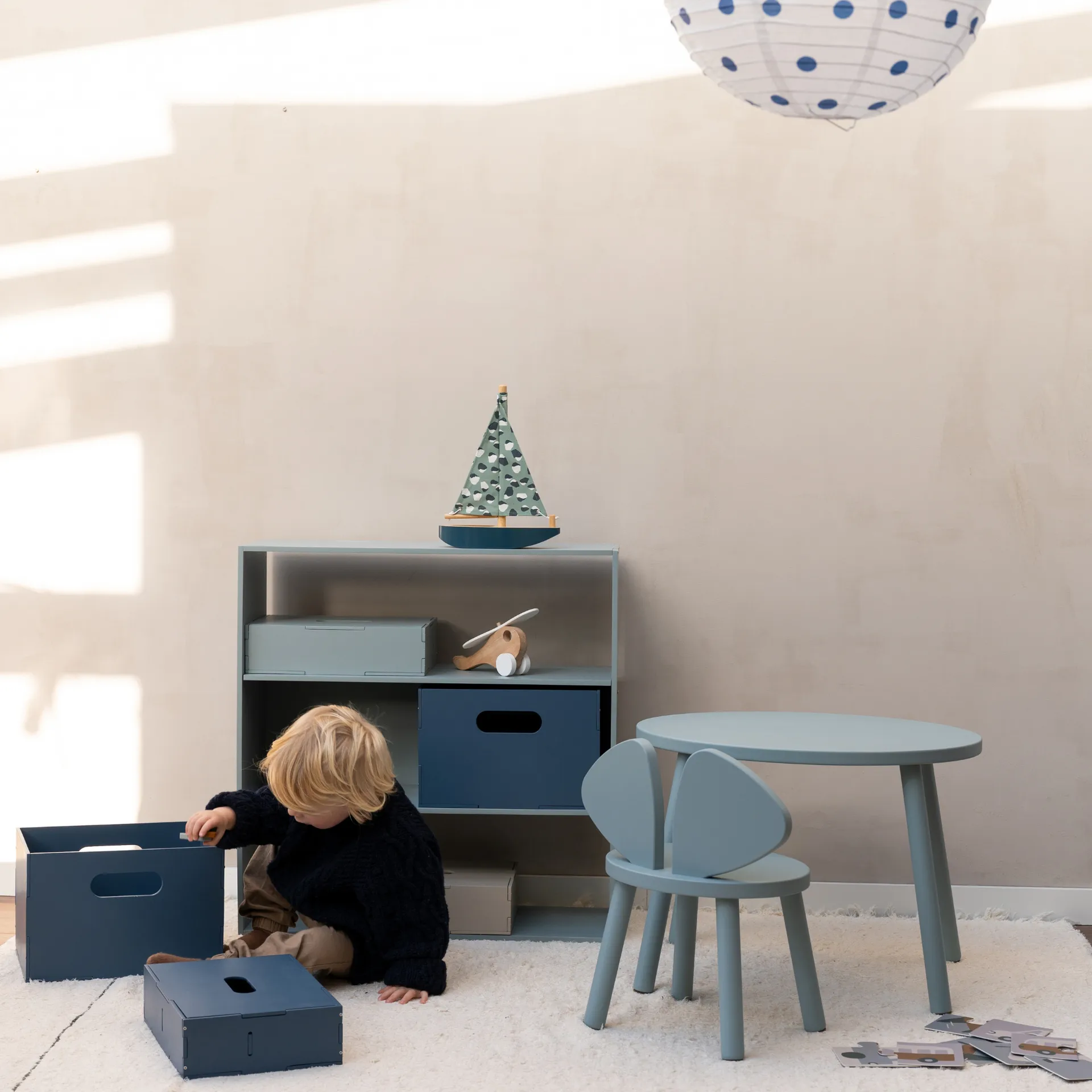 Mensola per bambini Kiddo Shelving, Verde oliva Nofred