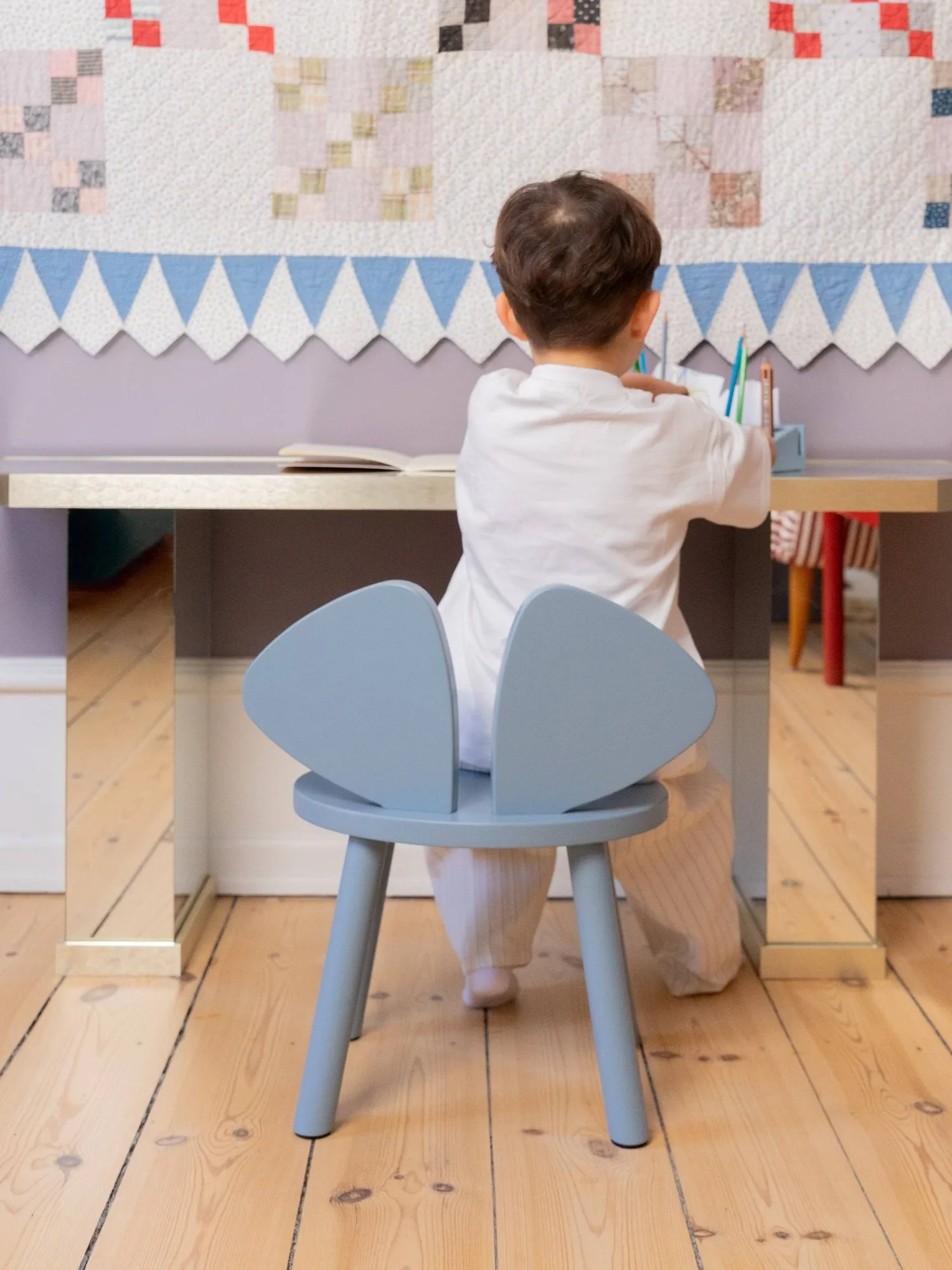 Sedia per bambini Mouse Chair, Blu Nofred