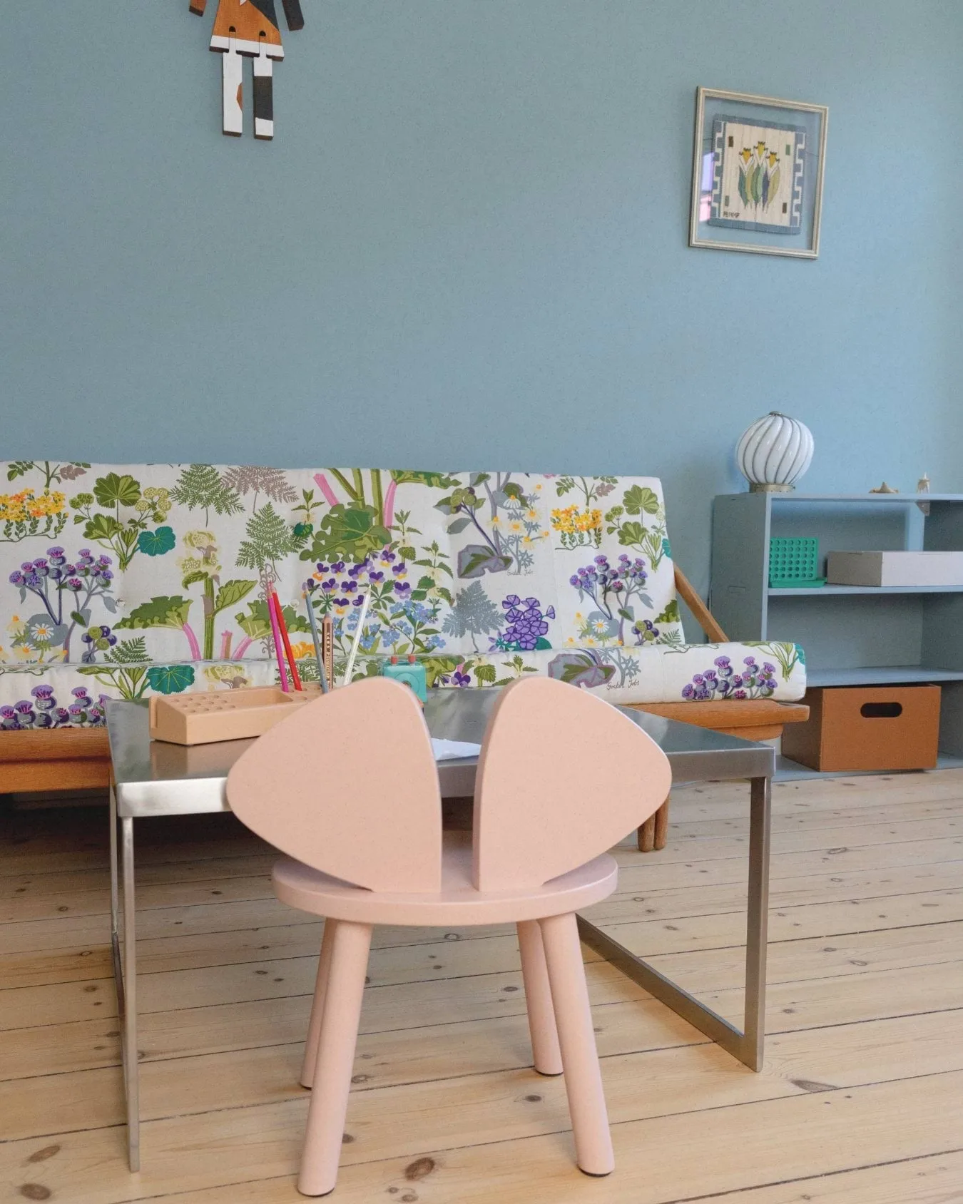 Sedia per bambini Mouse Chair, Rosa Nofred