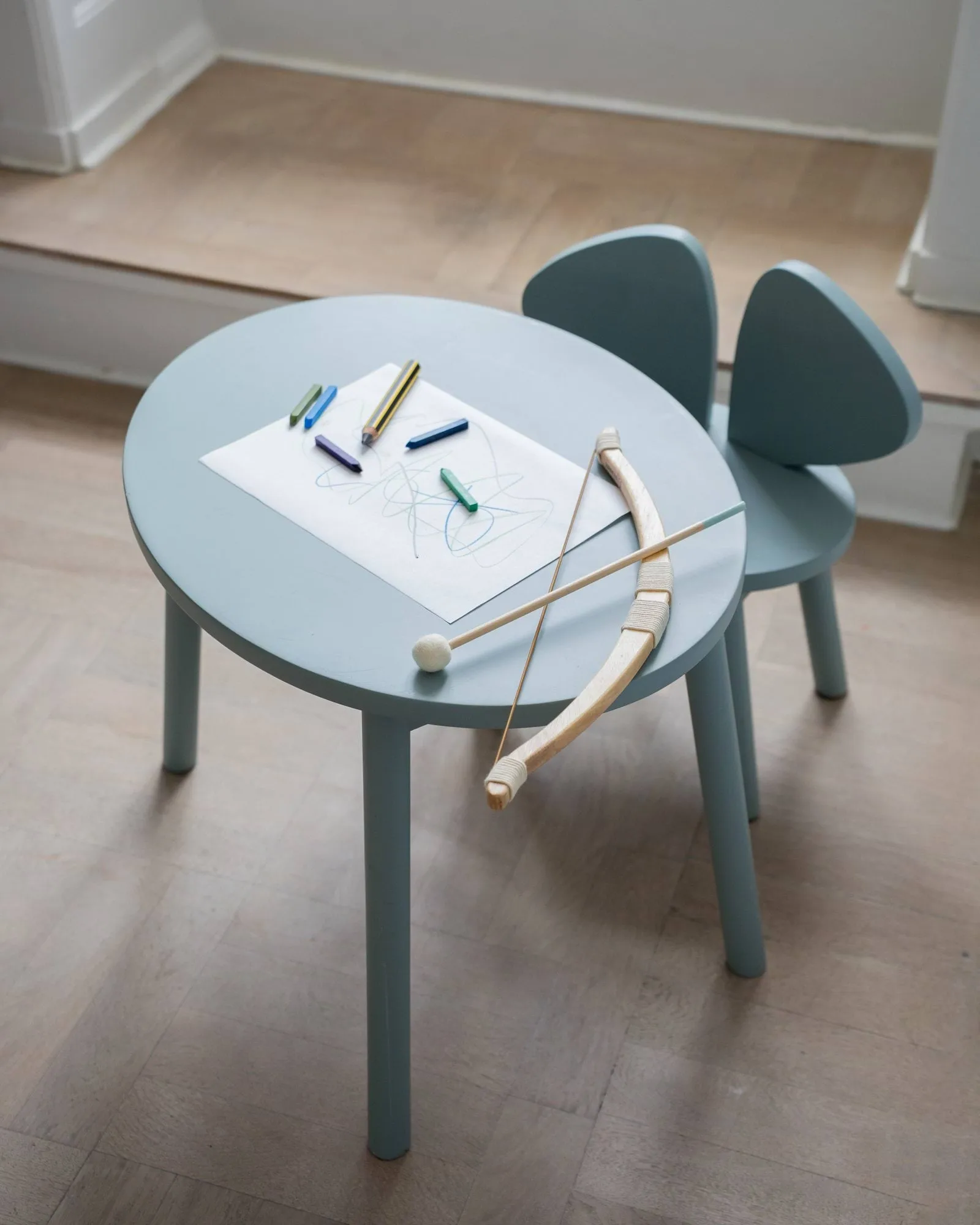 Sedia per bambini Mouse Chair, Verde oliva Nofred