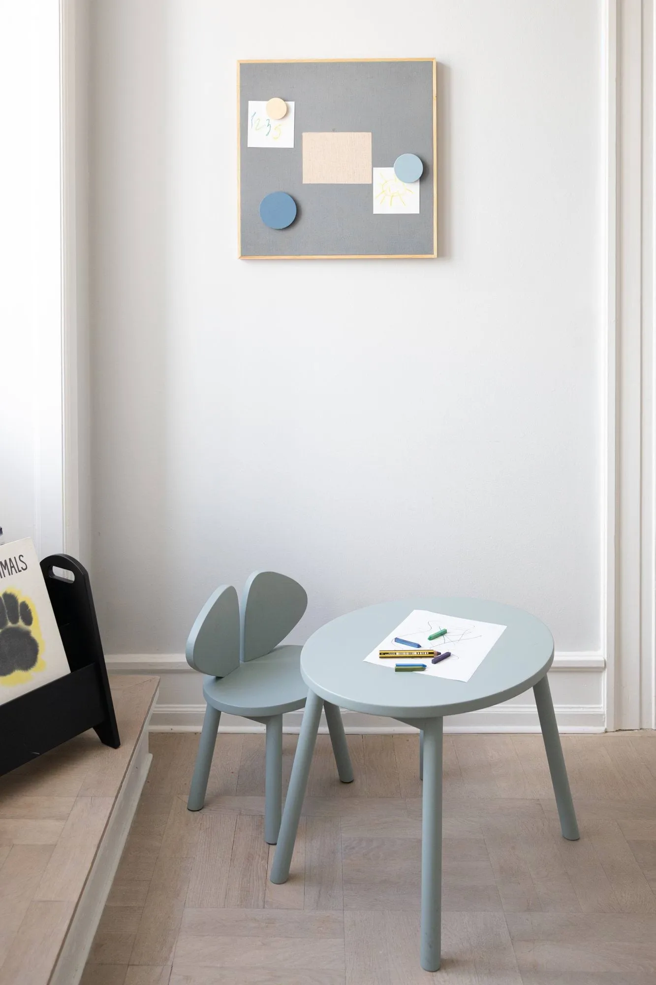 Sedia per bambini Mouse Chair, Verde oliva Nofred
