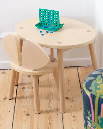Sedia + tavolo per bambini Mouse  - Faggio - Nofred