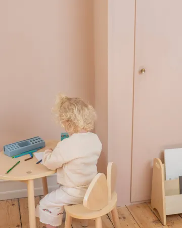 Sedia + tavolo per bambini Mouse  - Faggio - Nofred