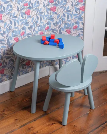 Sedia + tavolo per bambini Mouse  - Verde oliva - Nofred
