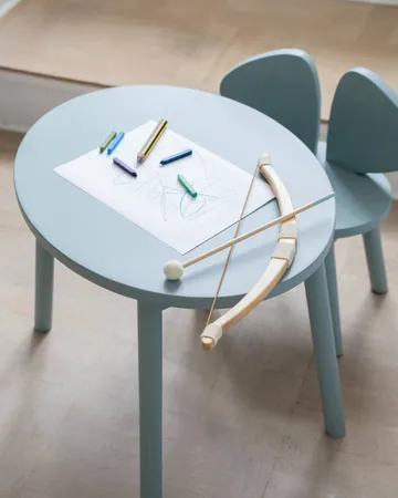 Sedia + tavolo per bambini Mouse  - Verde oliva - Nofred