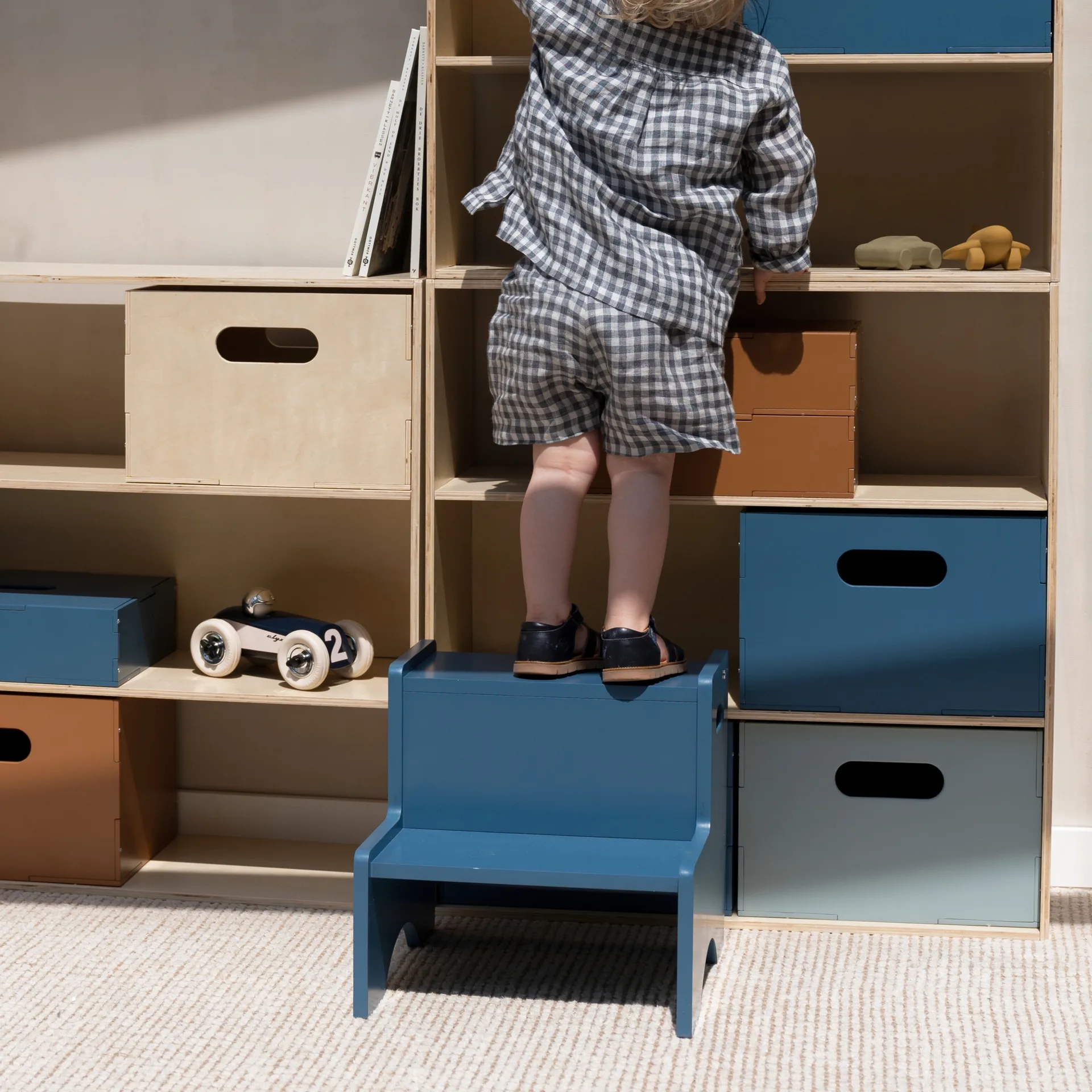 Sgabello per bambini Step Up, Blu Nofred