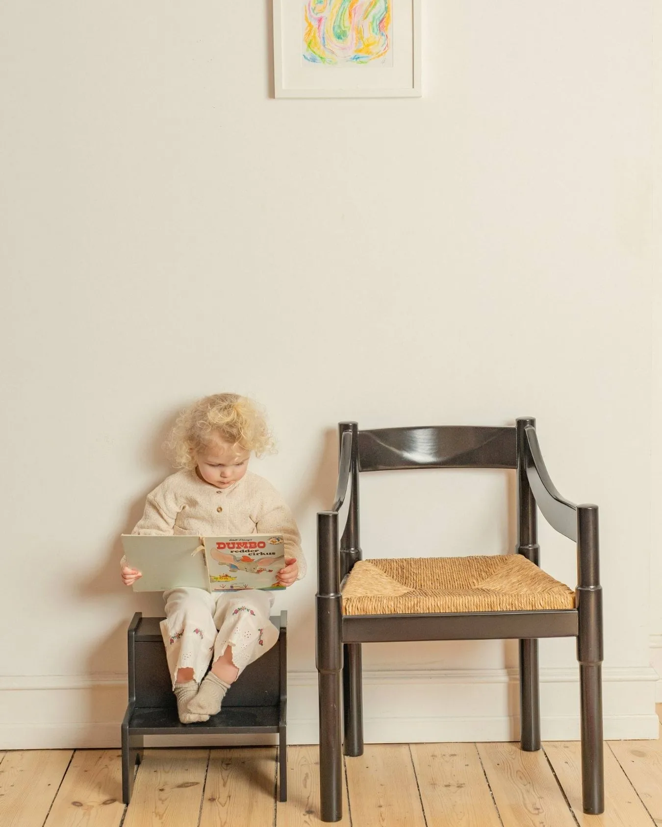 Sgabello per bambini Step Up, Nero Nofred