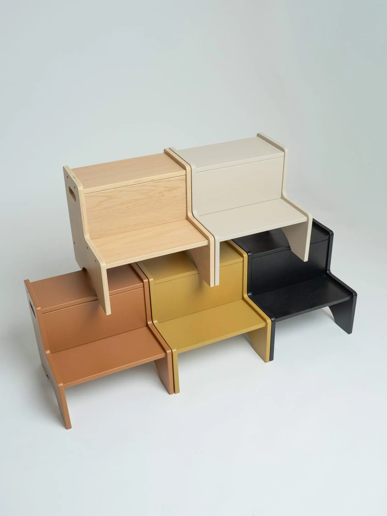 Sgabello per bambini Step Up, Rovere Nofred