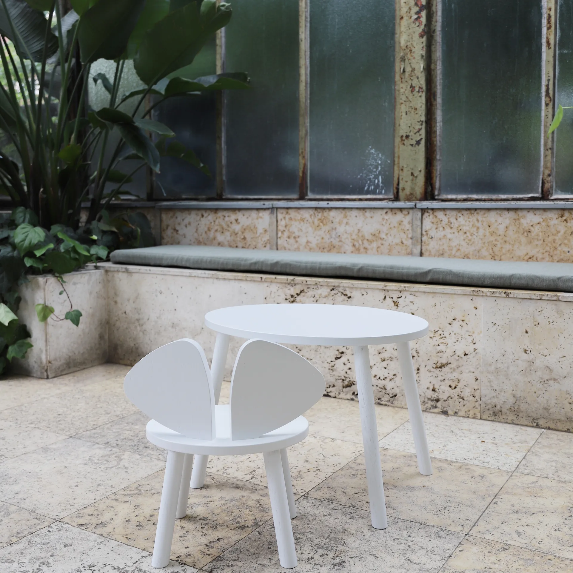 Tavolino per bambini Mouse Table, Bianco Nofred