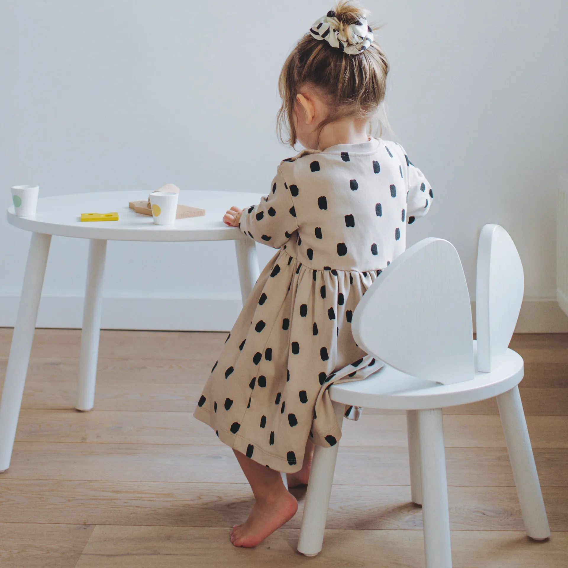 Tavolino per bambini Mouse Table, Bianco Nofred