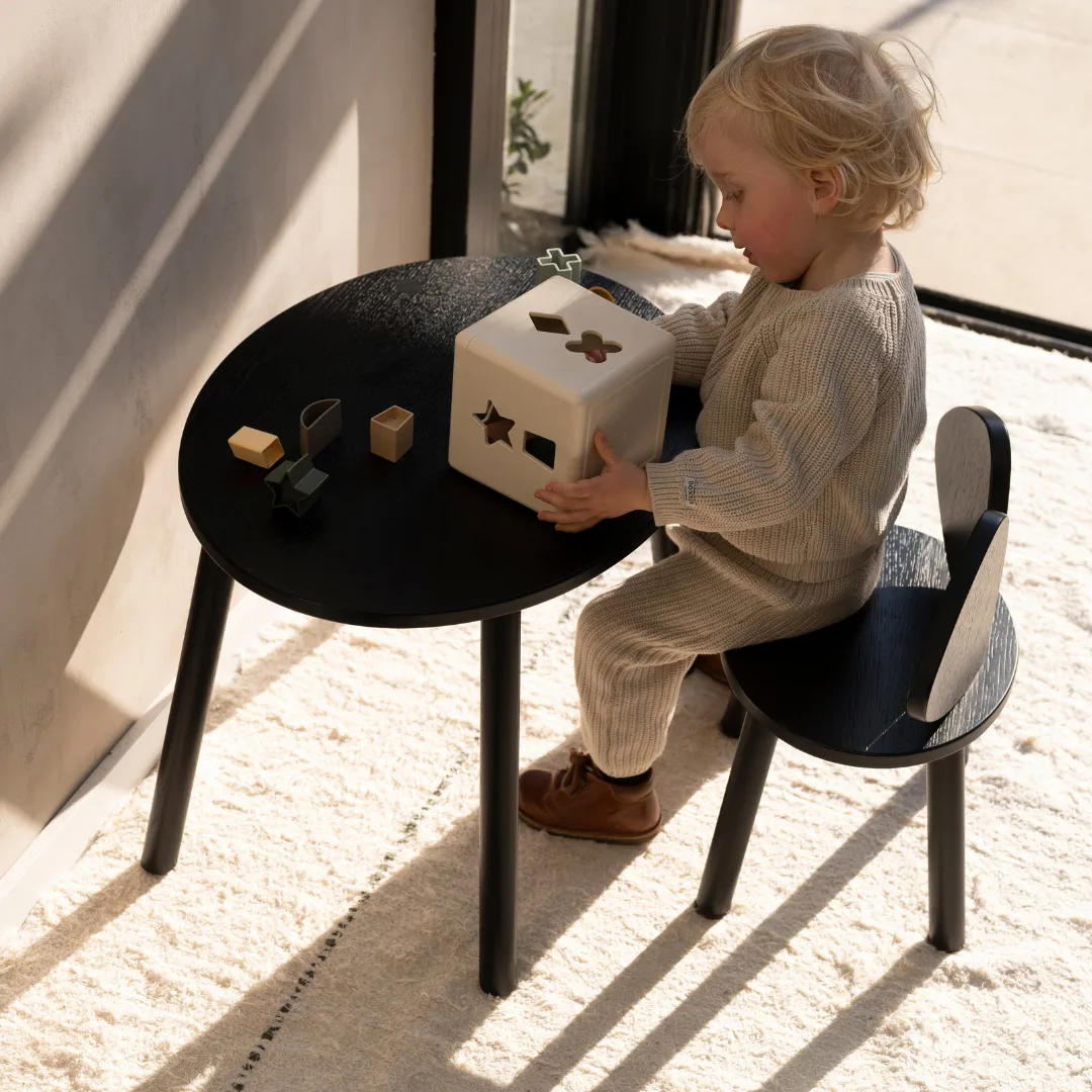 Tavolino per bambini Mouse Table, Nero Nofred