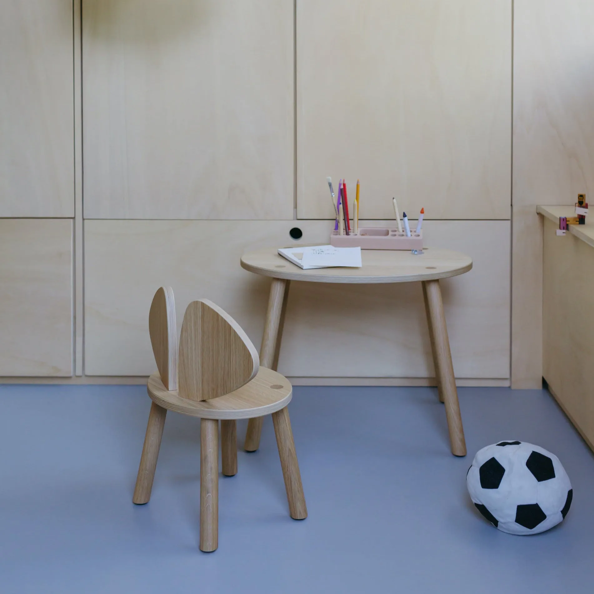 Tavolino per bambini Mouse Table, Rovere Nofred