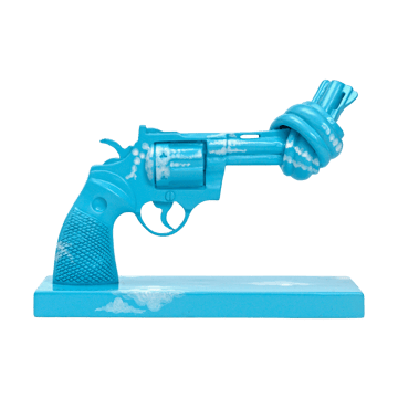 Decorazione Imagine 30 cm - Blu-bianco - Non Violence