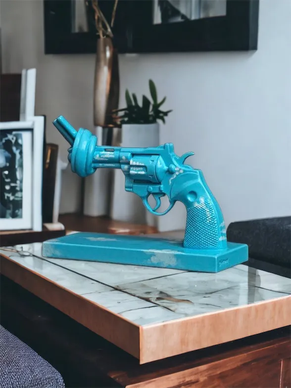 Decorazione Imagine 30 cm, Blu-bianco Non Violence