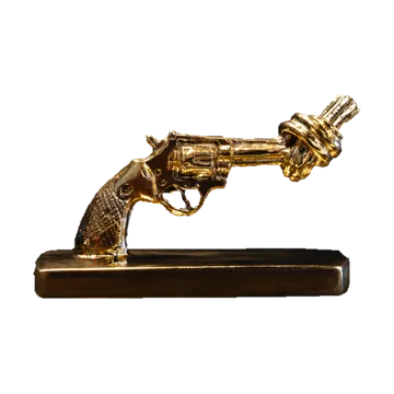Pistola annodata mini 7 cm - Bronzo - Non Violence