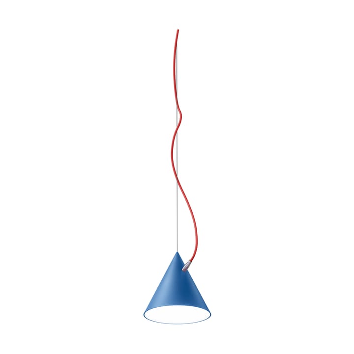 Lampada a sospensione Castor 20 cm - Blu chiaro-rosso-argento - Noon