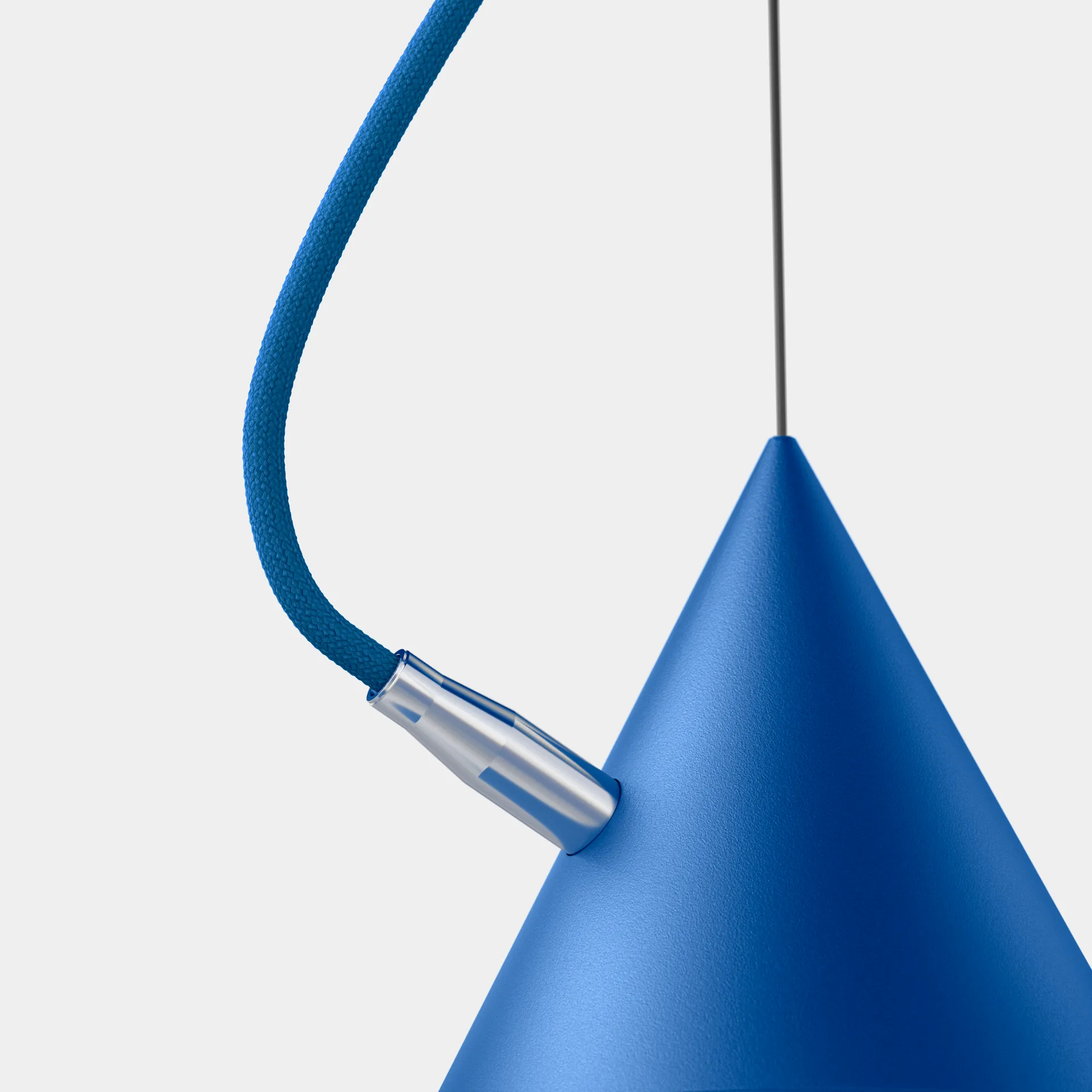 Lampada a sospensione Castor 40 cm, Blu-blu-argento Noon