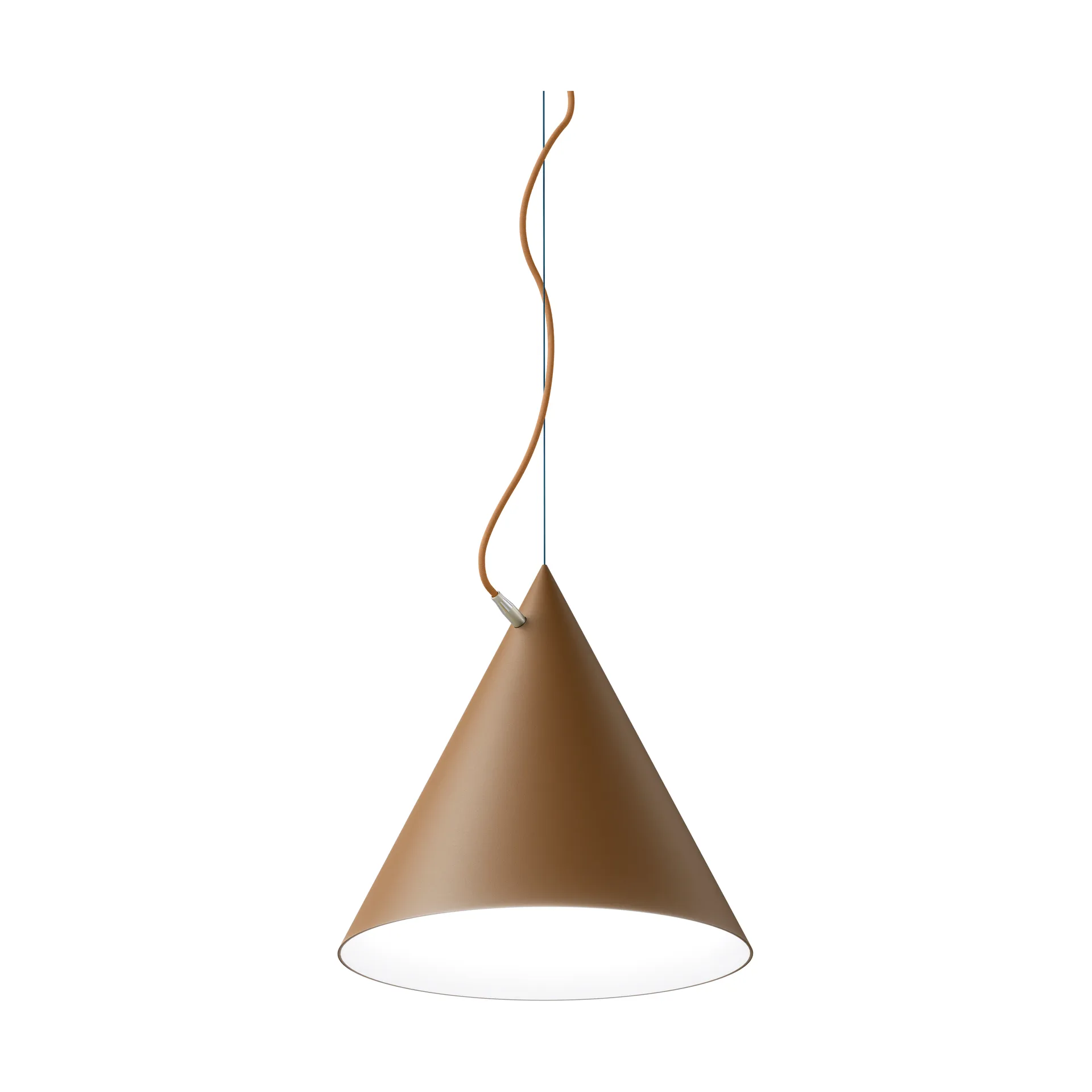 Lampada a sospensione Castor 40 cm, Marrone-ocra-ottone Noon