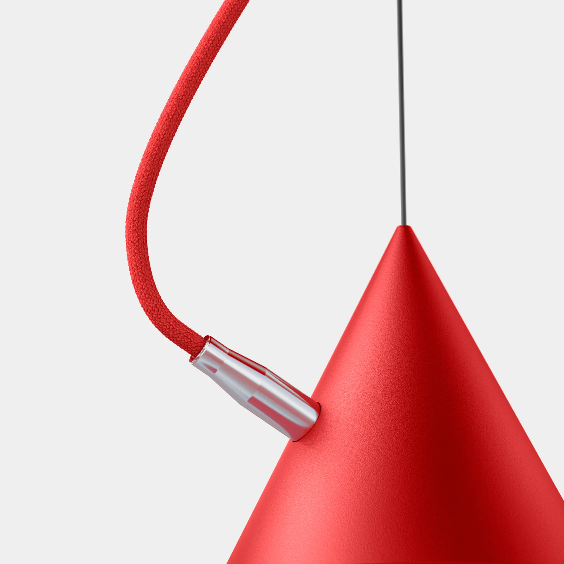 Lampada a sospensione Castor 40 cm, Rosso-rosso-argento Noon