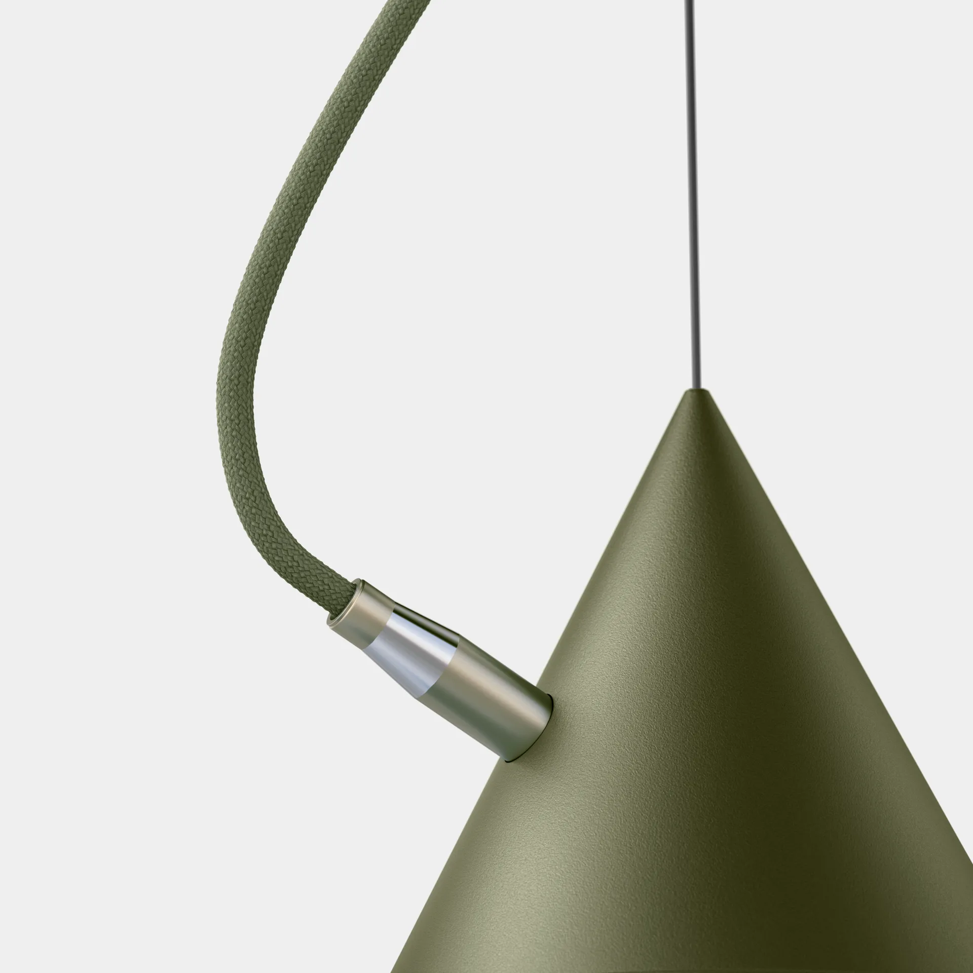 Lampada a sospensione Castor 40 cm, Verde militare-verde-ottone Noon