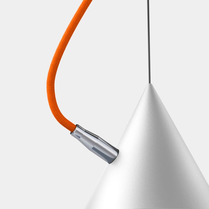 Lampada a sospensione Castor 60 cm - Bianco-arancio-argento - Noon