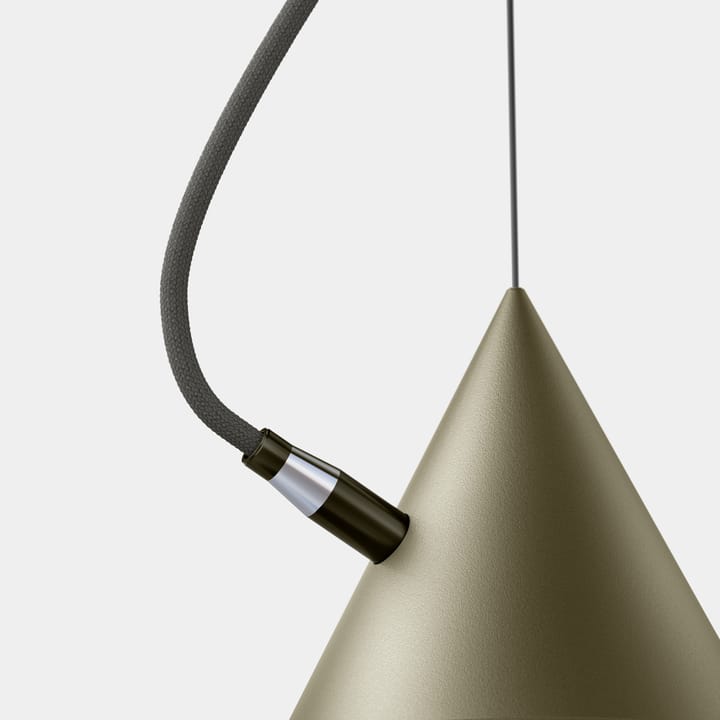 Lampada a sospensione Castor 60 cm, Grigio oliva-grigio scuro-nero Noon