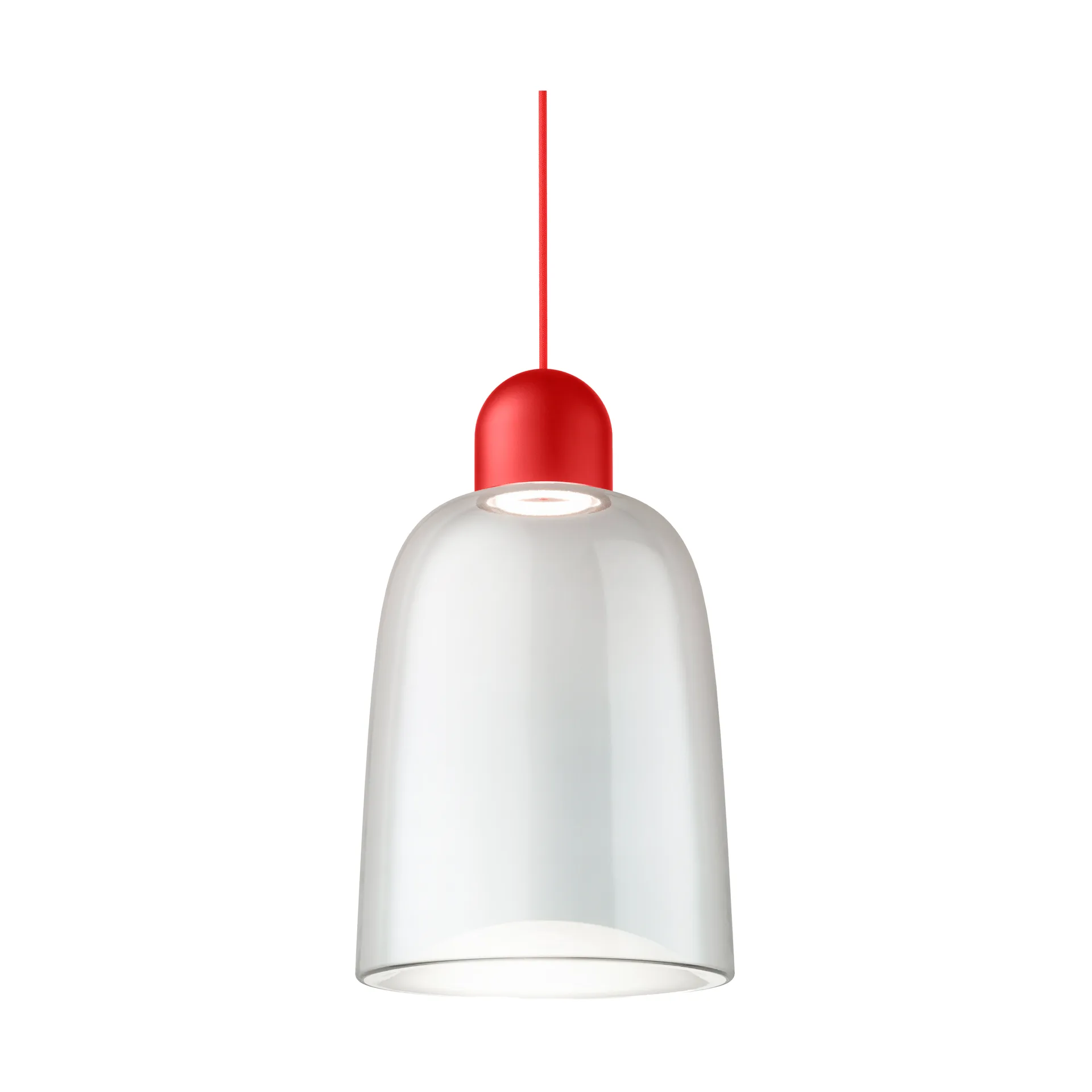 Lampada a sospensione Dia 27 cm, Rosso-rosso Noon