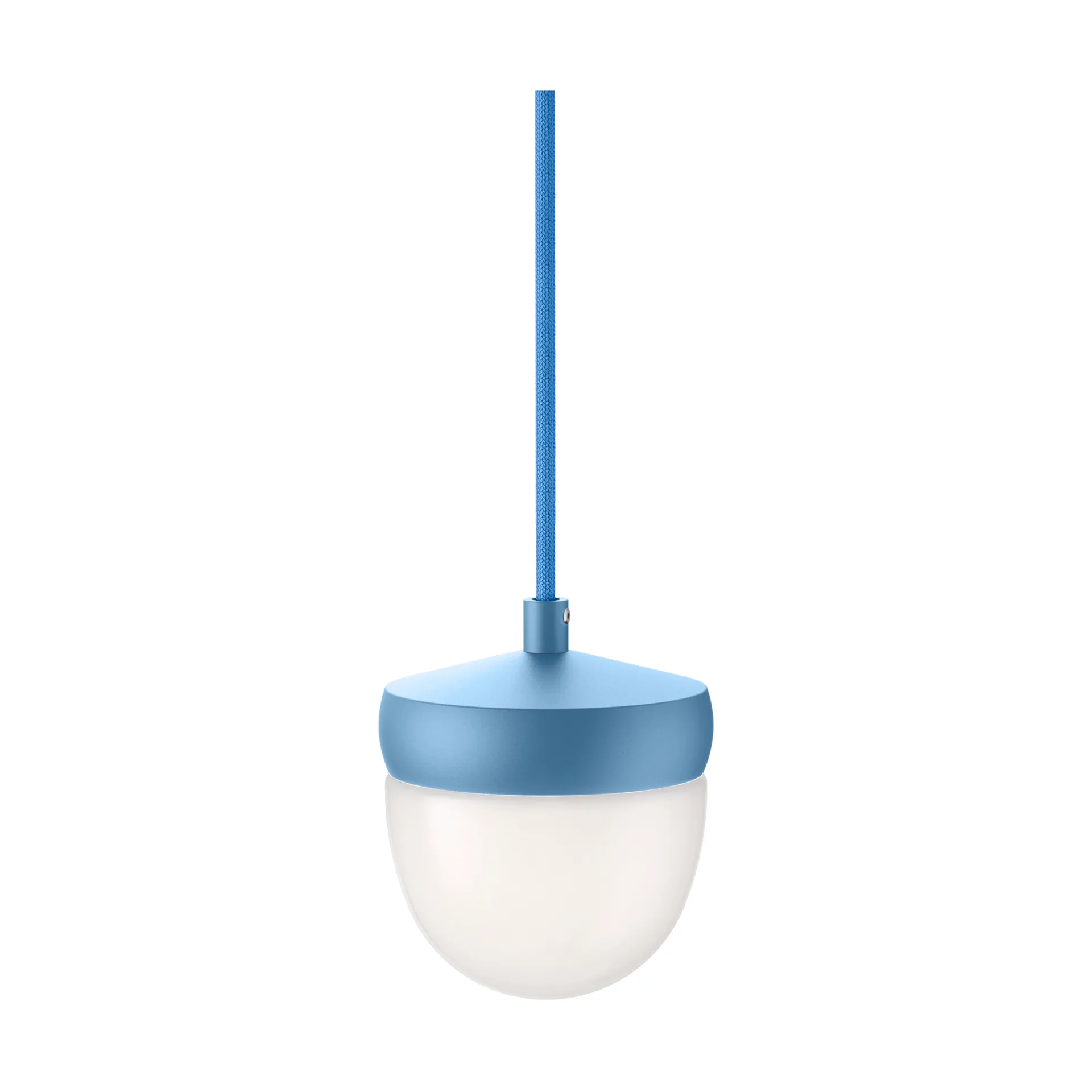 Lampada a sospensione Pan in vetro smerigliato 10 cm, Azzurro pastello-azzurro Noon