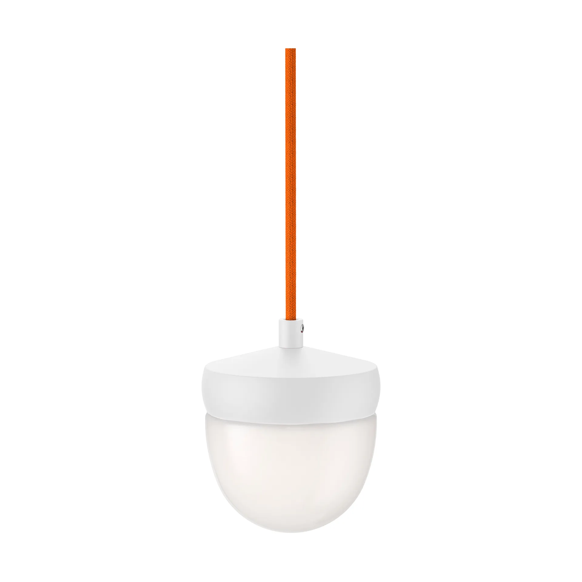 Lampada a sospensione Pan in vetro smerigliato 10 cm, Bianco-arancione Noon