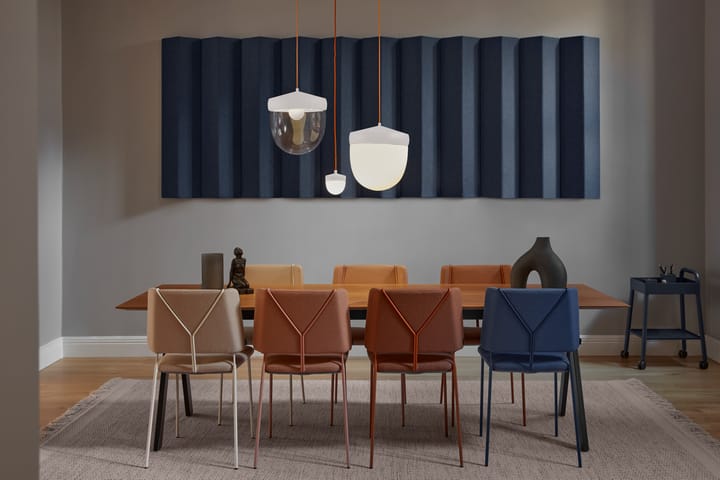 Lampada a sospensione Pan in vetro smerigliato 10 cm, Bianco-arancione Noon