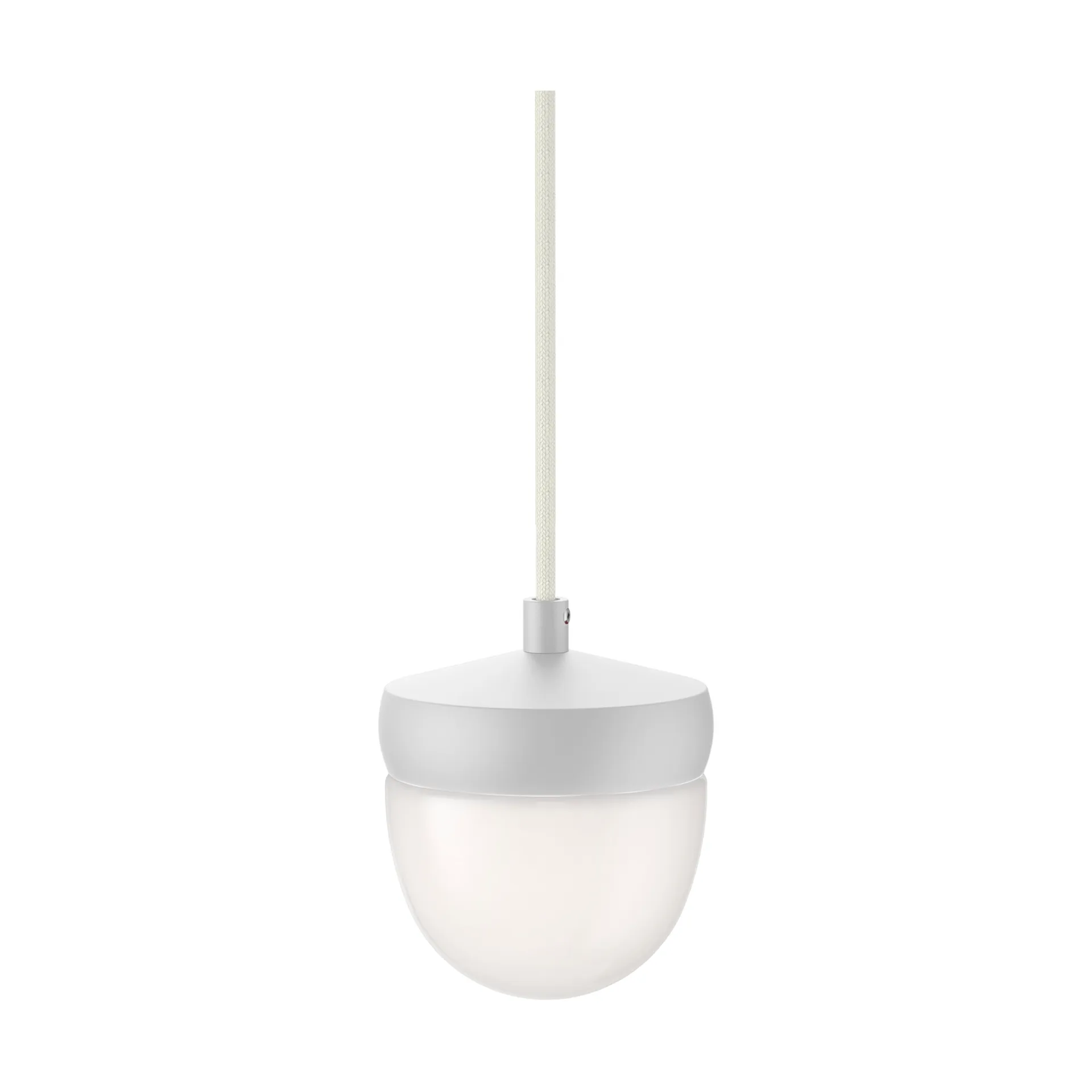 Lampada a sospensione Pan in vetro smerigliato 10 cm, Bianco-bianco Noon