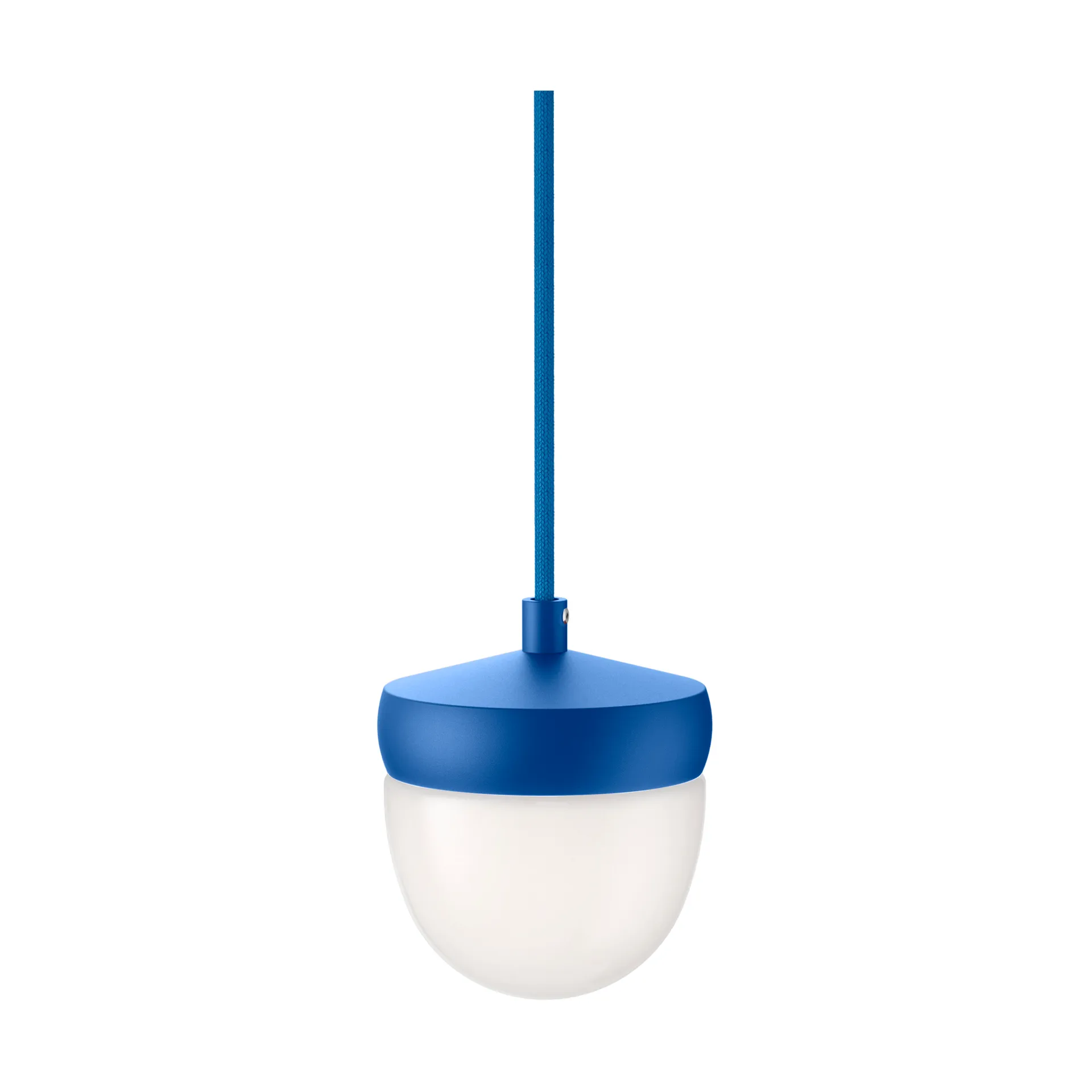 Lampada a sospensione Pan in vetro smerigliato 10 cm, Blu-blu Noon