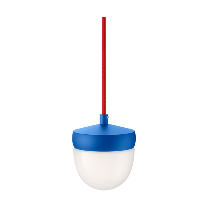 Lampada a sospensione Pan in vetro smerigliato 10 cm - Blu chiaro-rosso - Noon