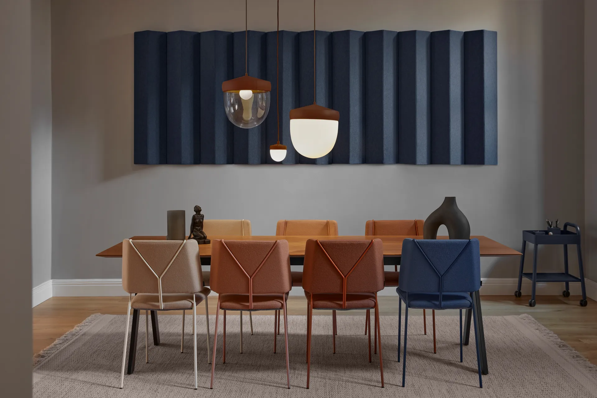 Lampada a sospensione Pan in vetro smerigliato 10 cm, Bordeaux-marrone scuro Noon