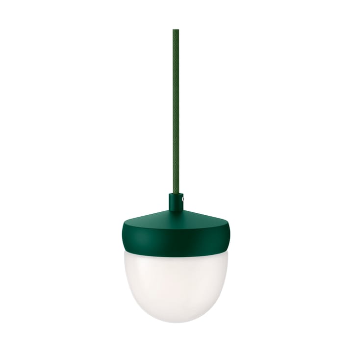 Lampada a sospensione Pan in vetro smerigliato 10 cm - British racing green-verde scuro - Noon