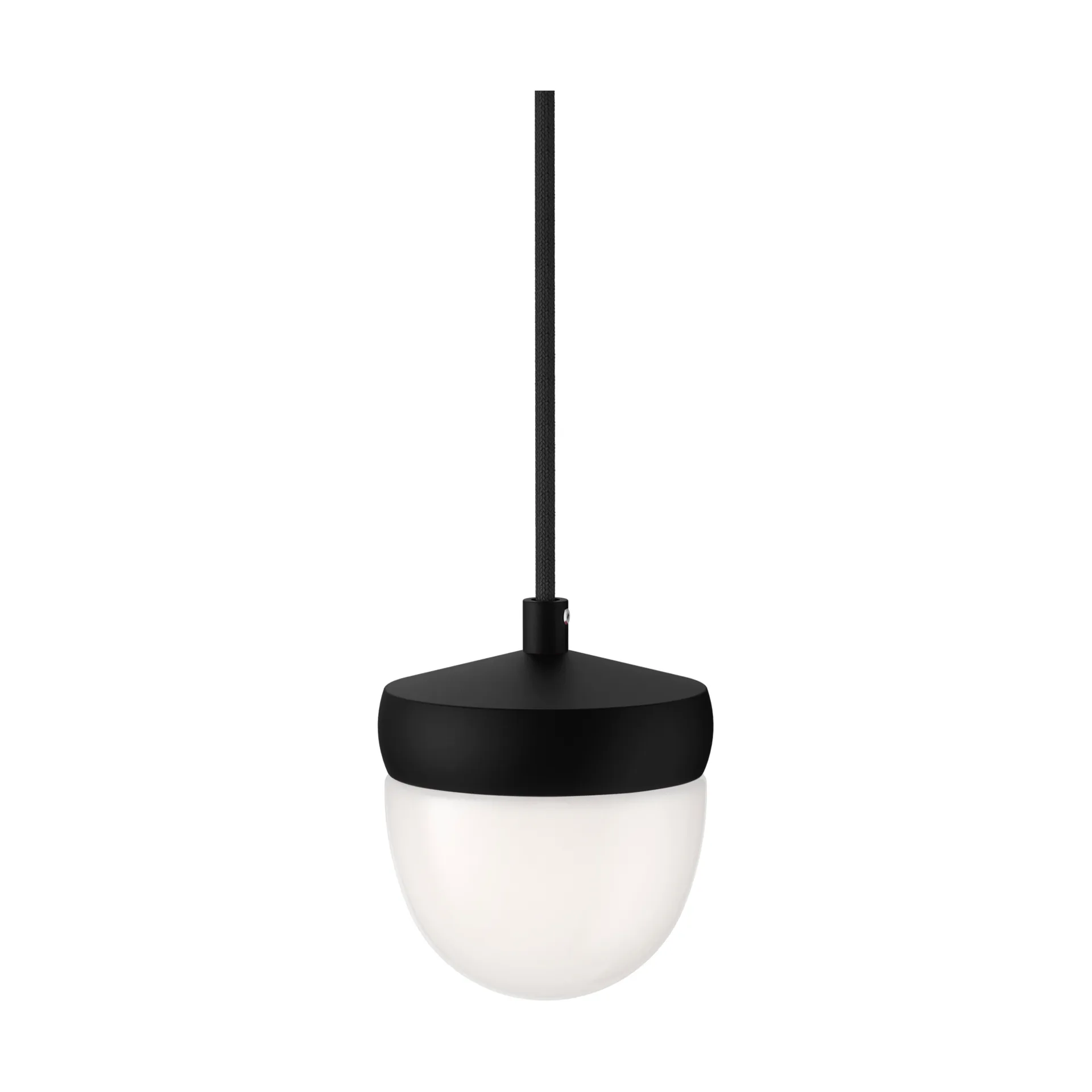 Lampada a sospensione Pan in vetro smerigliato 10 cm, Nero-nero Noon
